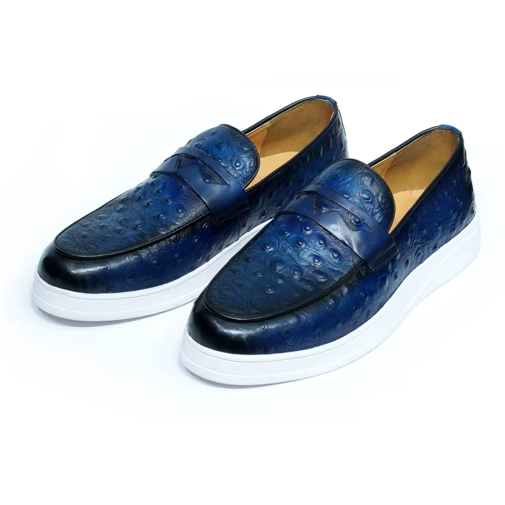 Chaussures décontractées en cuir véritable pour hommes