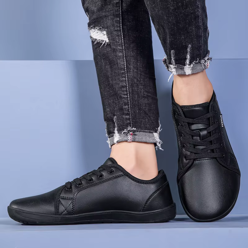 Oiaano bout large hommes chaussures minimalistes baskets confortables en cuir