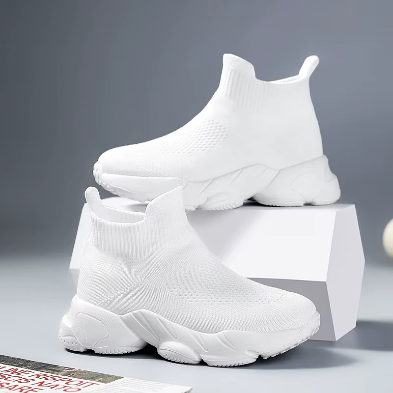 Baskets montantes blanches pour femmes