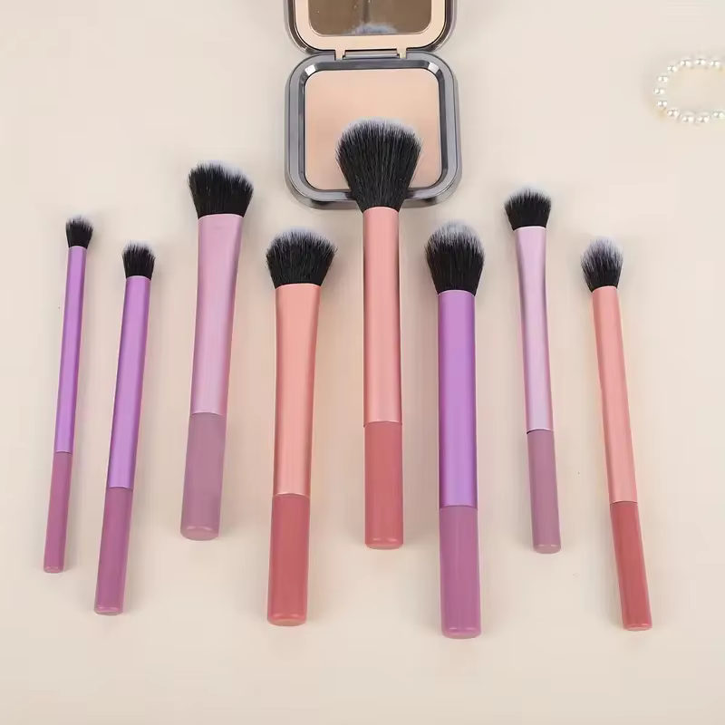 Kit de pinceaux de maquillage synthétiques doux, 8 pièces, pour fond de teint, Blush, fard à paupières, outils de maquillage cosmétiques