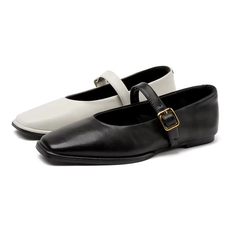 AIYUQI Chaussures Mary Jane pour femme en cuir véritable