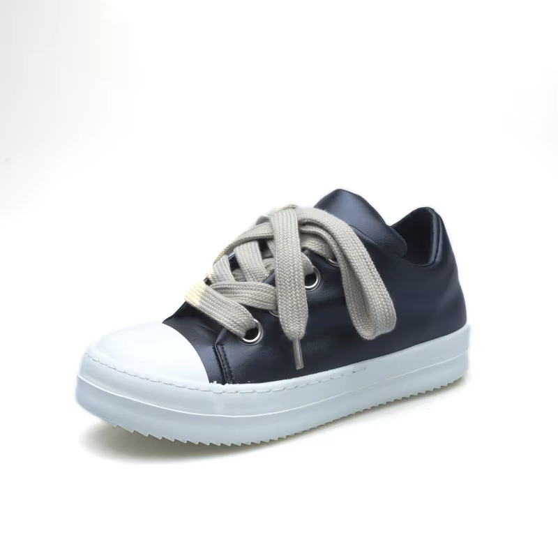 Chaussures simples en cuir pour adultes, chaussures décontractées en cuir PU pour hommes et femmes, chaussures de skate antidérapantes à lacets pour jeunes, chaussures classiques pour couples