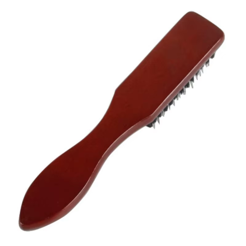 Coiffure manche en bois brosse de nettoyage en poils de sanglier brosse de nettoyage de barbe douce hommes barbier barbe rasage outils de coiffure