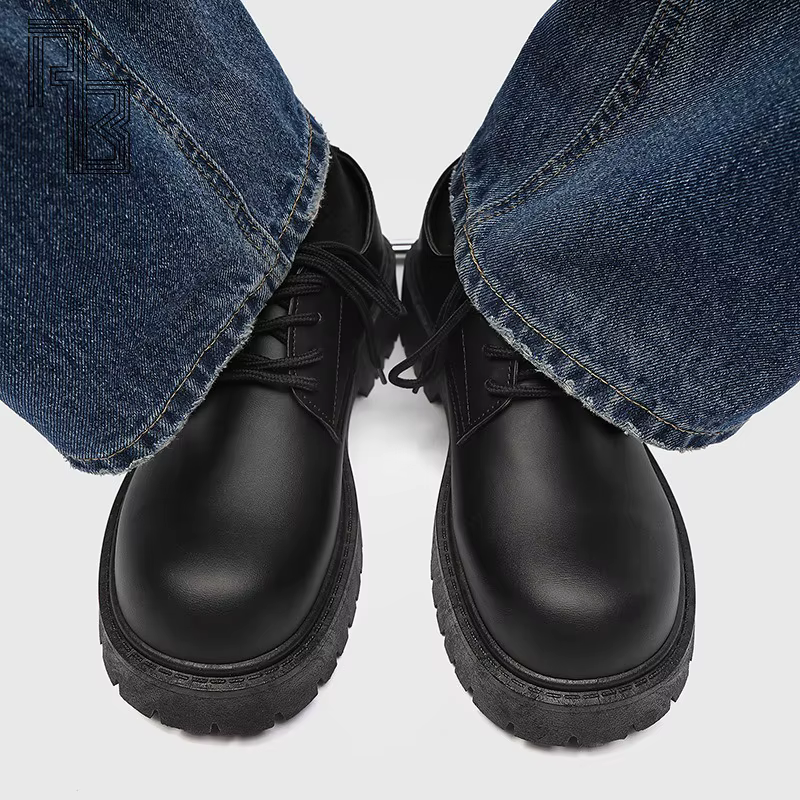 Chaussures en cuir à grosse tête pour hommes