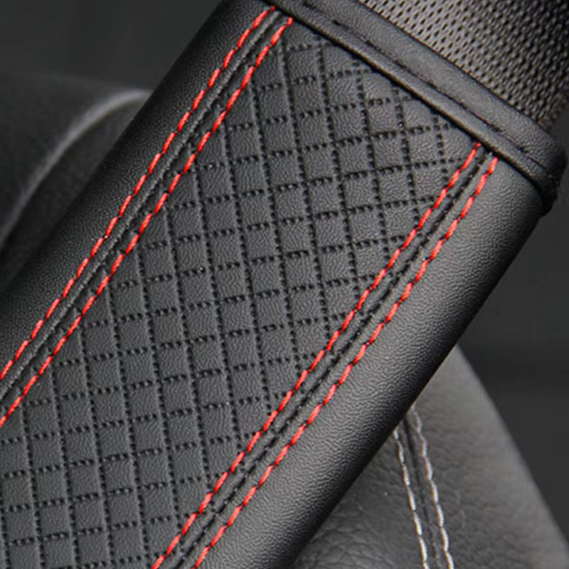 Coussin de rembourrage de ceinture de sécurité en cuir PU, accessoires de voiture, couverture initiée, protection respirante, accès intérieur automatique
