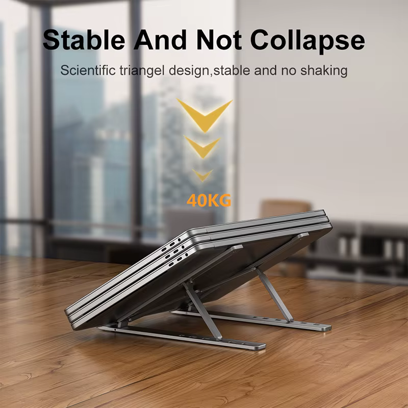 Support d'ordinateur Portable en alliage d'aluminium, réglable et pliable, pour ordinateur Portable, support de levage et de refroidissement, antidérapant