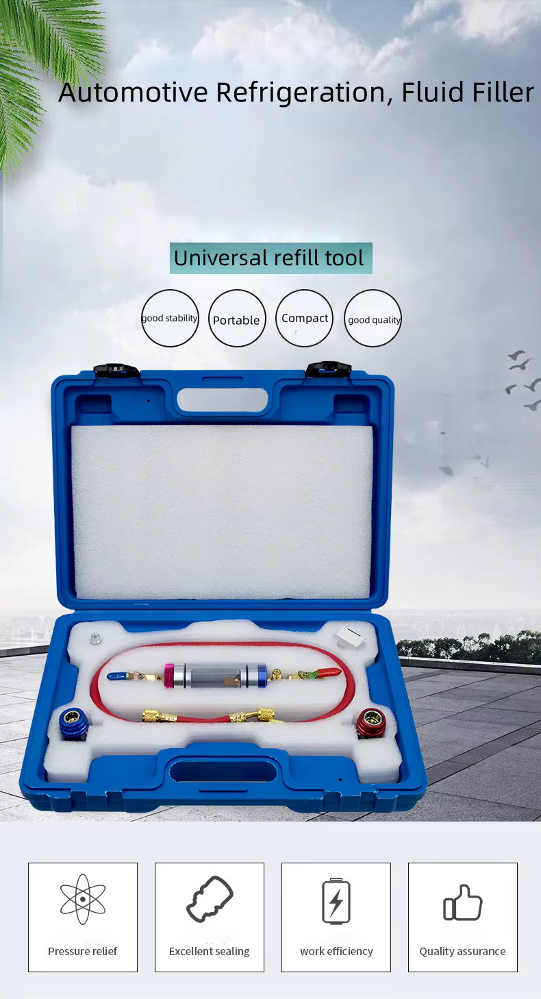 Filtre à huile de compresseur de climatisation automobile et purificateur de remplissage d'analyseur d'huile de réfrigérant pour l'entretien du système de refroidissement
