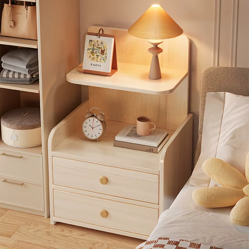 Table de chevet petite et simple, style moderne, pour chambre à coucher, avec rangement, idéale pour chambre de location