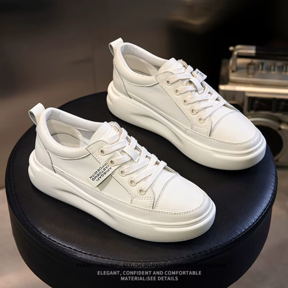 Baskets en cuir pour femme