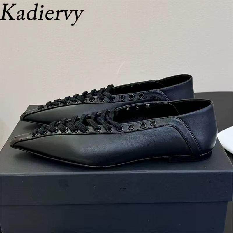 Nouvelles chaussures plates pour femmes à bout pointu