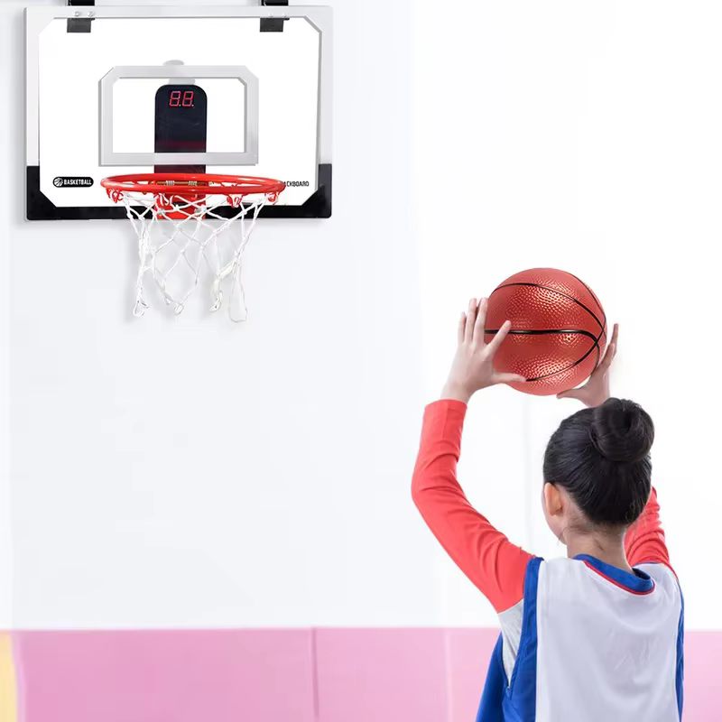 Mini cerceau de basket-ball pour enfants, avec tableau de bord électronique, panneau de Sport, accessoire d'excersise d'extérieur et d'intérieur, jouets de jeu amusants