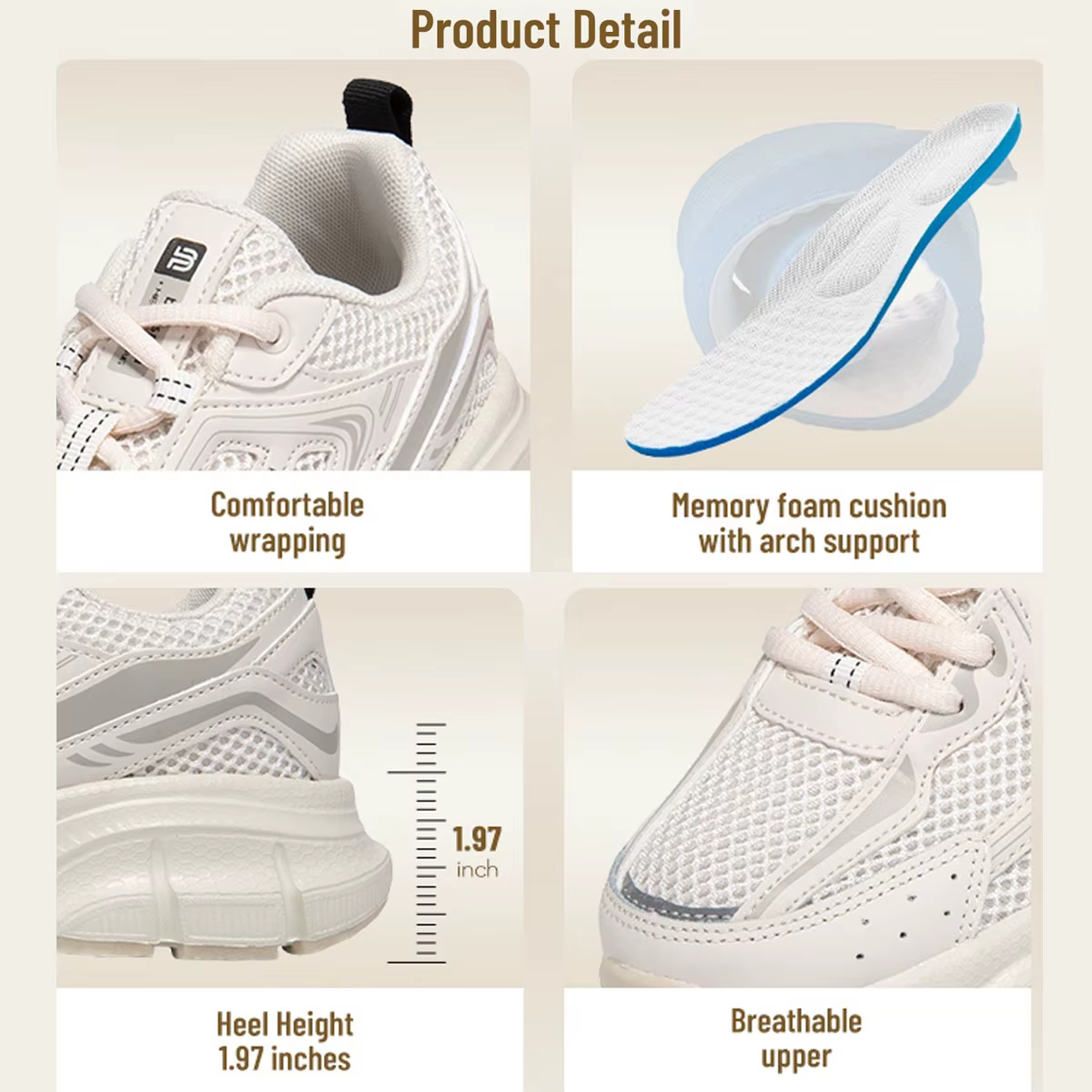 Baasploa femmes chaussures de sport en plein air léger respirant Jogging baskets femme décontracté maille anti-dérapant