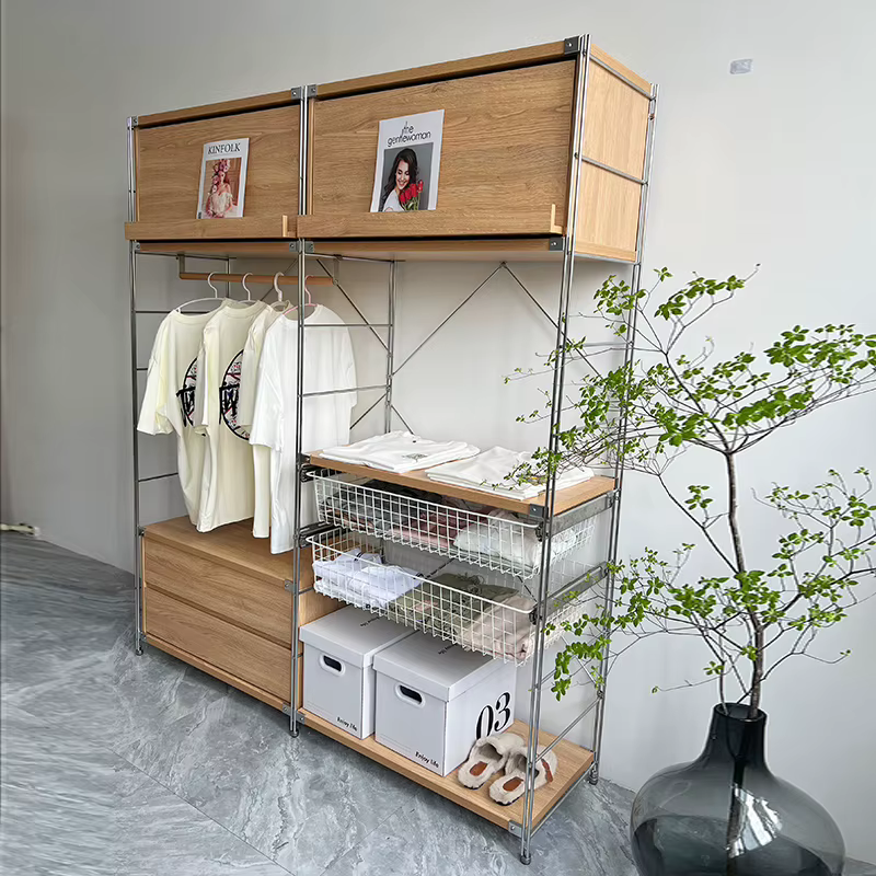 Supports de rangement de garde-robe de chambre à coucher japonais, organisateur de garde-robe Portable mignon, Guarda Roupas Portatil E Dobravel Huse, accessoires