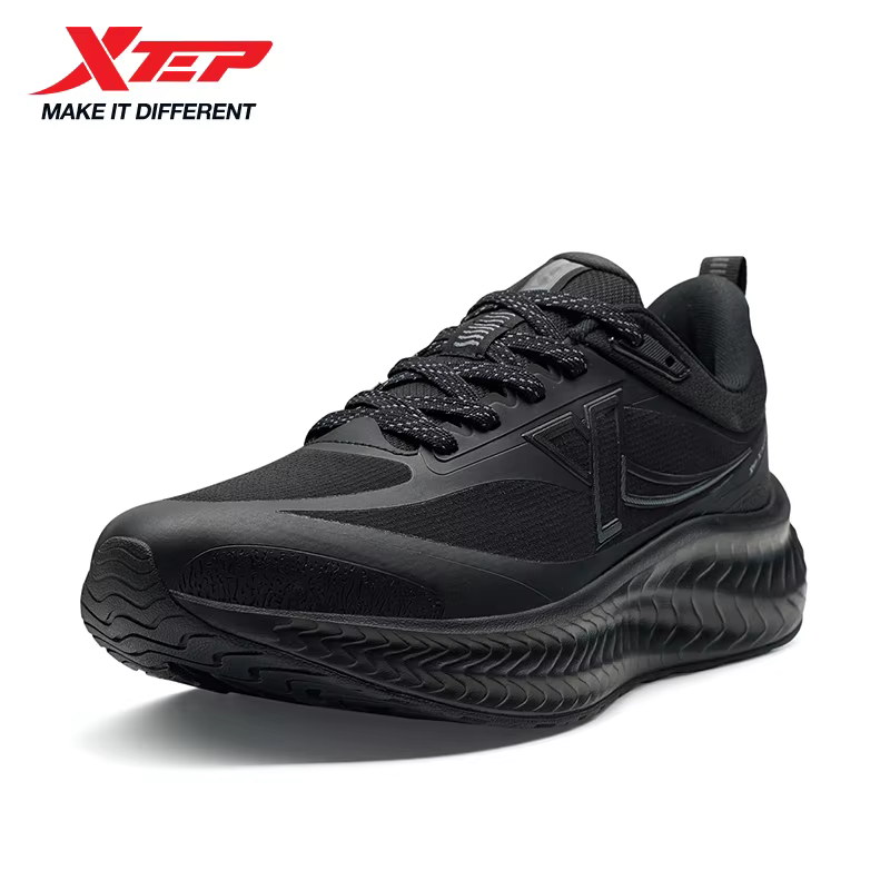 Xtep chaussure de course pour hommes respirant Absorption des chocs confortable résistant à l'usure rebond léger doux baskets 875419110012