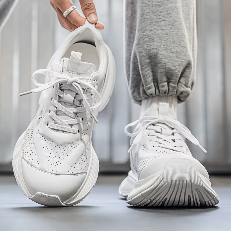 Hommes chaussures vulcanisées de haute qualité décontracté en cuir