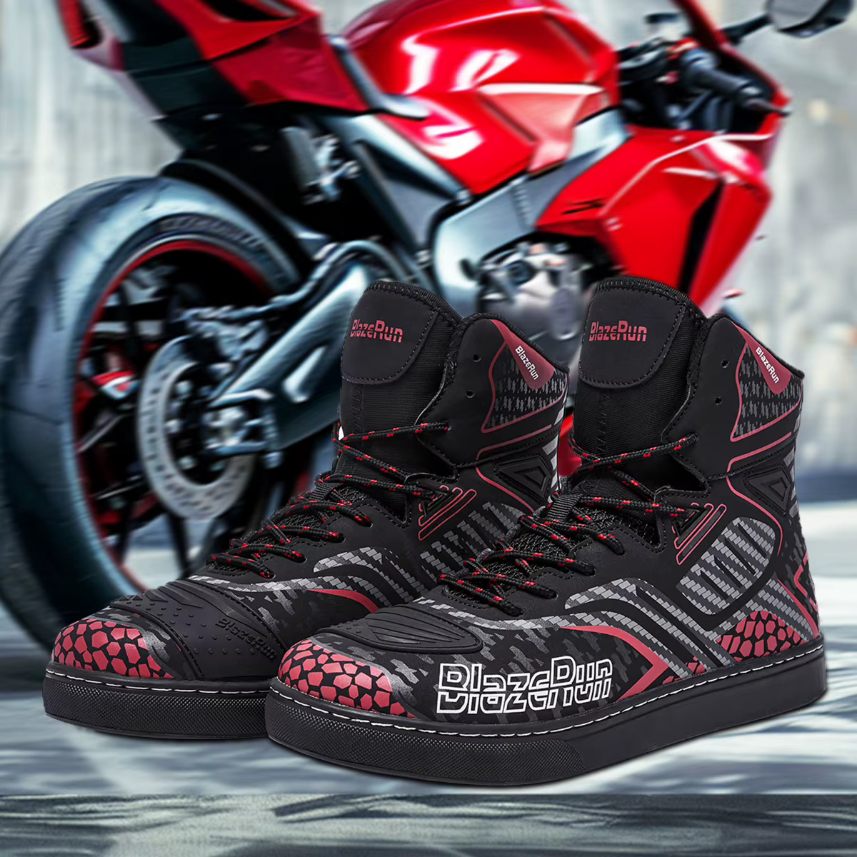 Chaussures de moto imperméables pour hommes