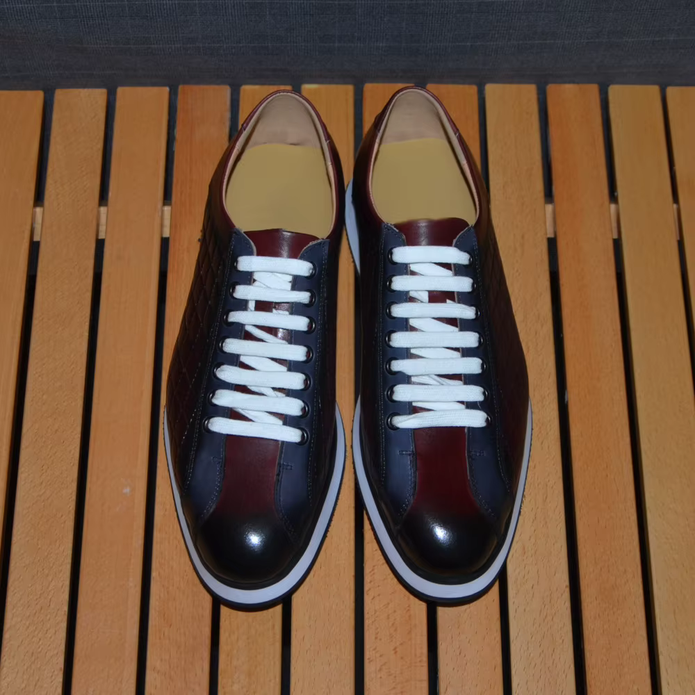Baskets originales pour hommes en cuir véritable