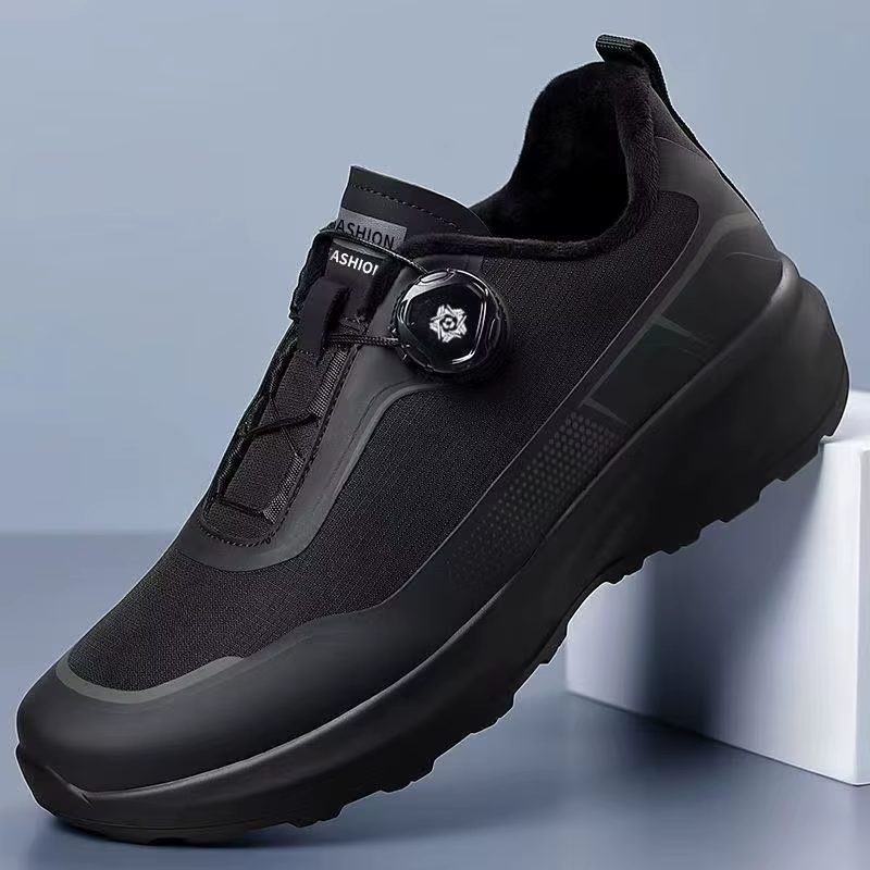 Chaussures de course d'extérieur respirantes 2025 – Baskets décontractées à bouton rotatif et semelle épaisse pour hommes et femmes