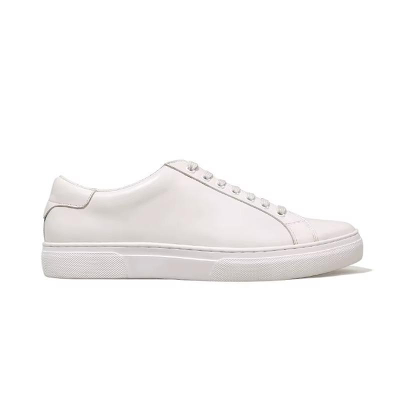 ALAIS MAE Baskets blanches en cuir pour hommes