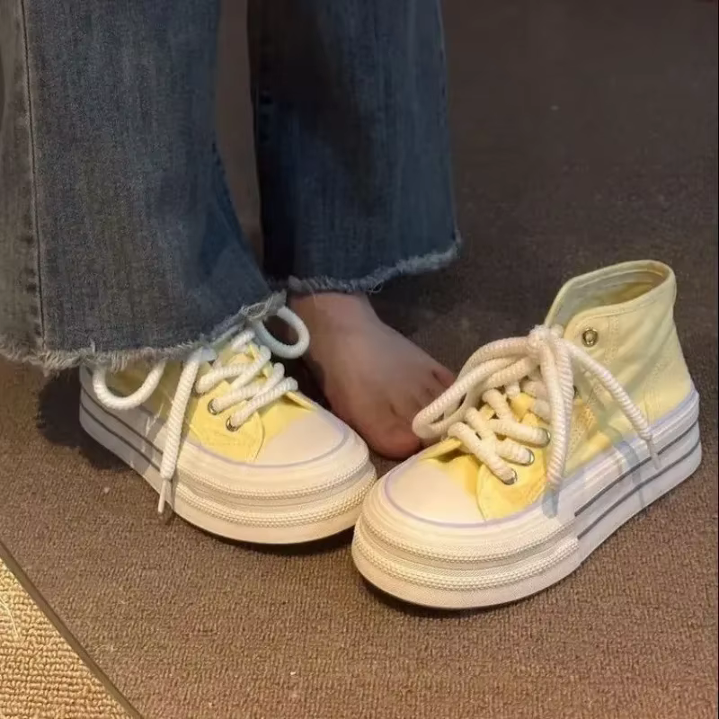 Chaussures montantes à lacets originales coréennes pour femmes