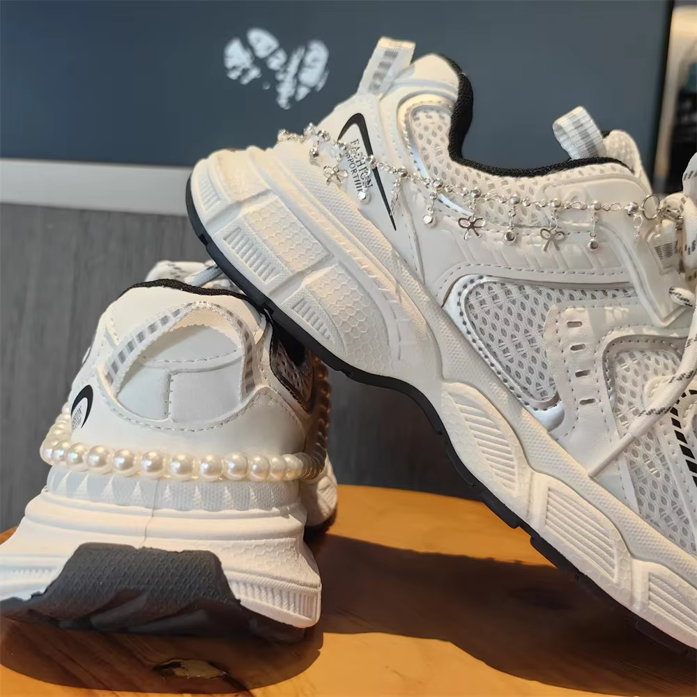 Chaîne de chaussures en métal strass étoiles coeurs nœud pendentif femmes