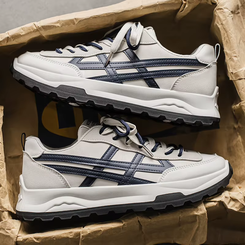 Baskets en cuir à lacets pour hommes 2026 – Tendance