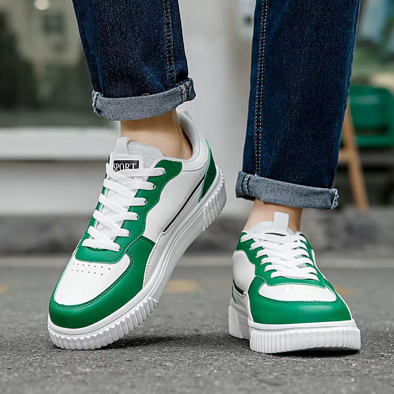 ELUVA hommes baskets automne blanc chaussures léger semelle épaisse antidérapant Skatebaord