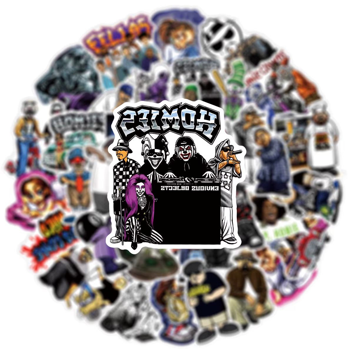 Zones ies-Autocollants étanches en vinyle esthétique, Cool Graffiti, Hip Hop, Bro, DIY Sticker, Phone, JELaptop, 50PCs