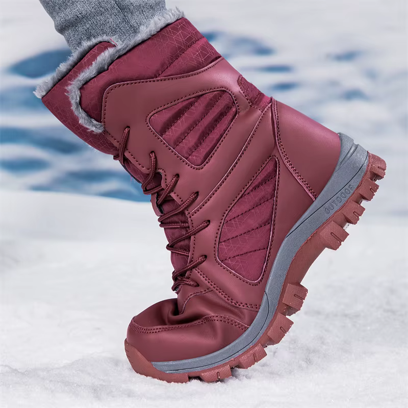 Bottes de neige pour hommes chaussures d'hiver décontractées plate-forme antidérapante bottines en fourrure chaude en