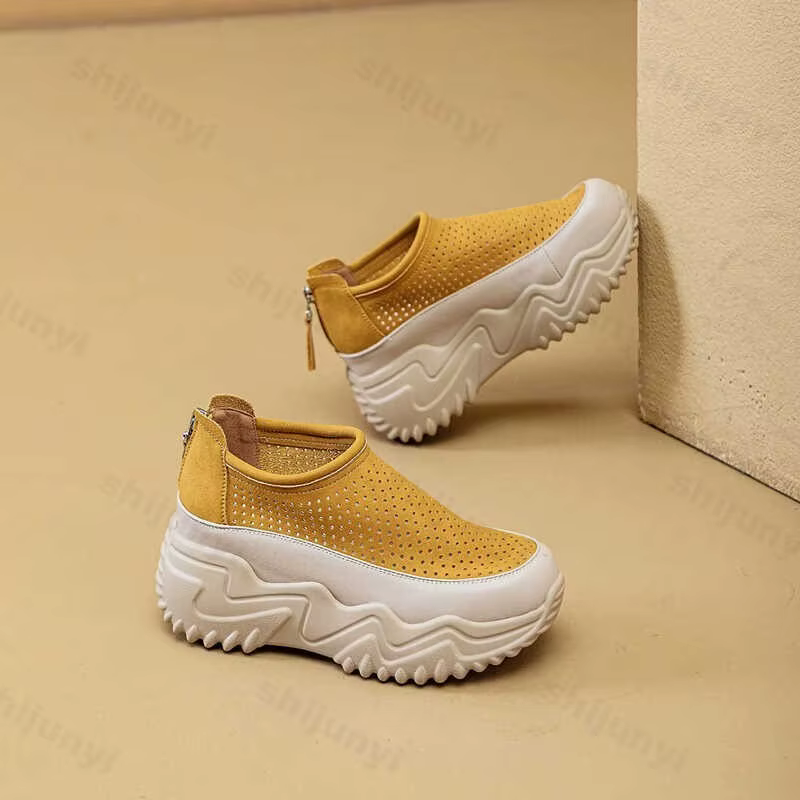 Chaussures plates à plateforme pour femme