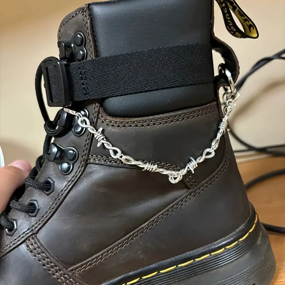 Chaîne de décoration de chaussures à Double épine détachable
