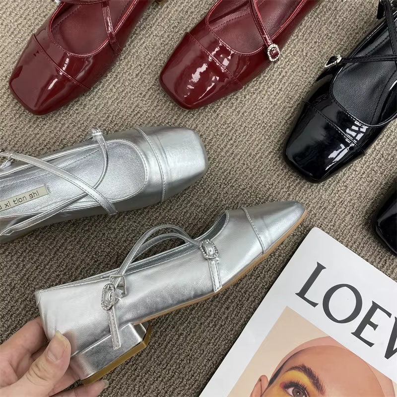 Mary-Chaussures à Talons Moyens pour Femmes