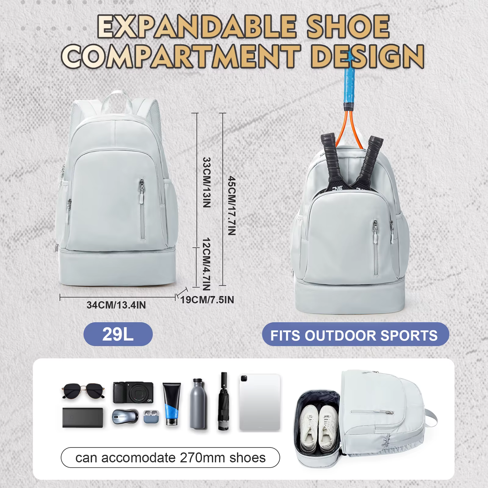 Sac à dos de sport pour femmes et hommes