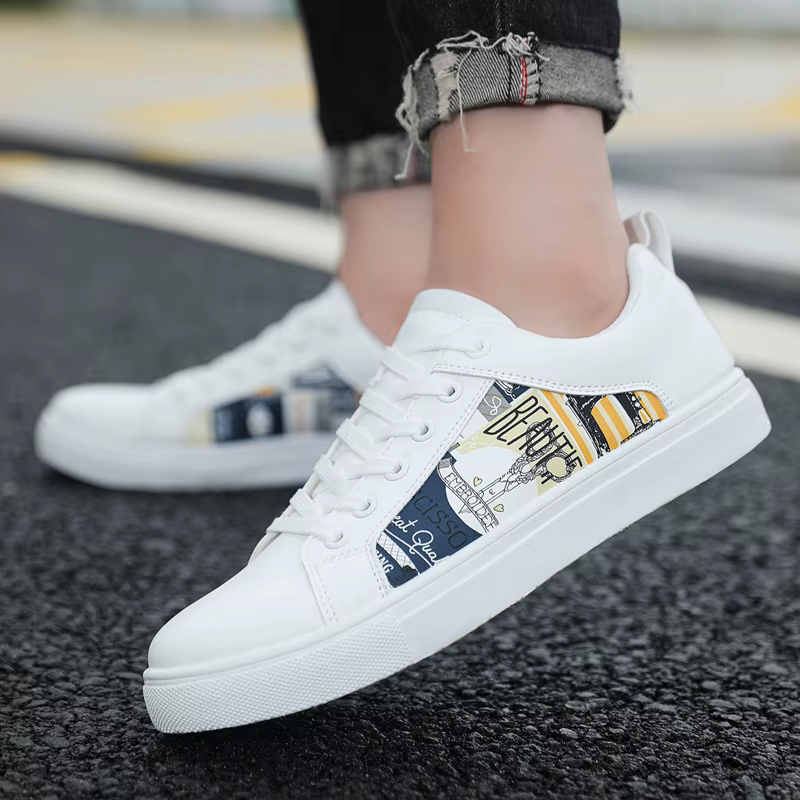 Chaussures de skate blanches pour hommes