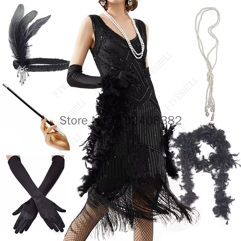 Robe évasée à paillettes vintage pour femmes, robe à franges complètes, inspiré de la décoration, années 20 rugissantes, grande robe de testostérone, robe sby, éducatif, années 1920