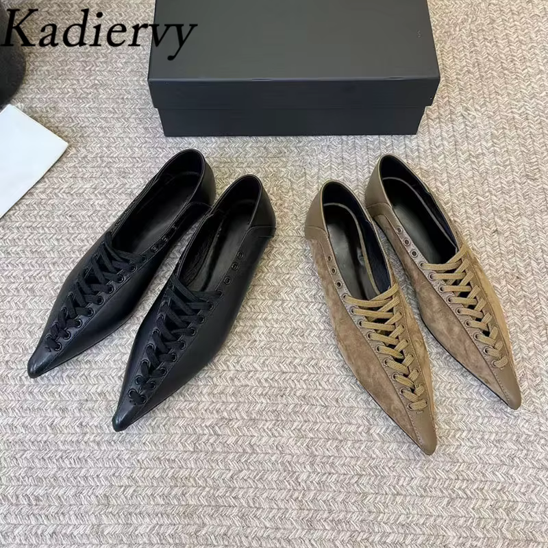 Nouvelles chaussures plates pour femmes à bout pointu