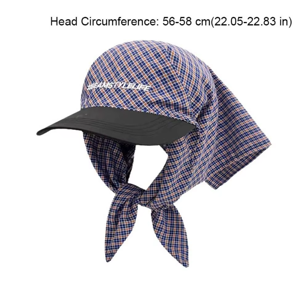 Casquette de baseball style coréen tendance avec foulard intégré