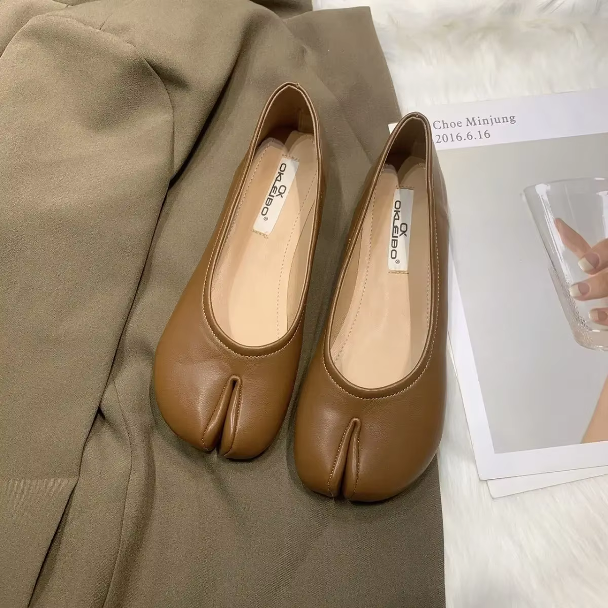 Mocassins plats marron pour femmes