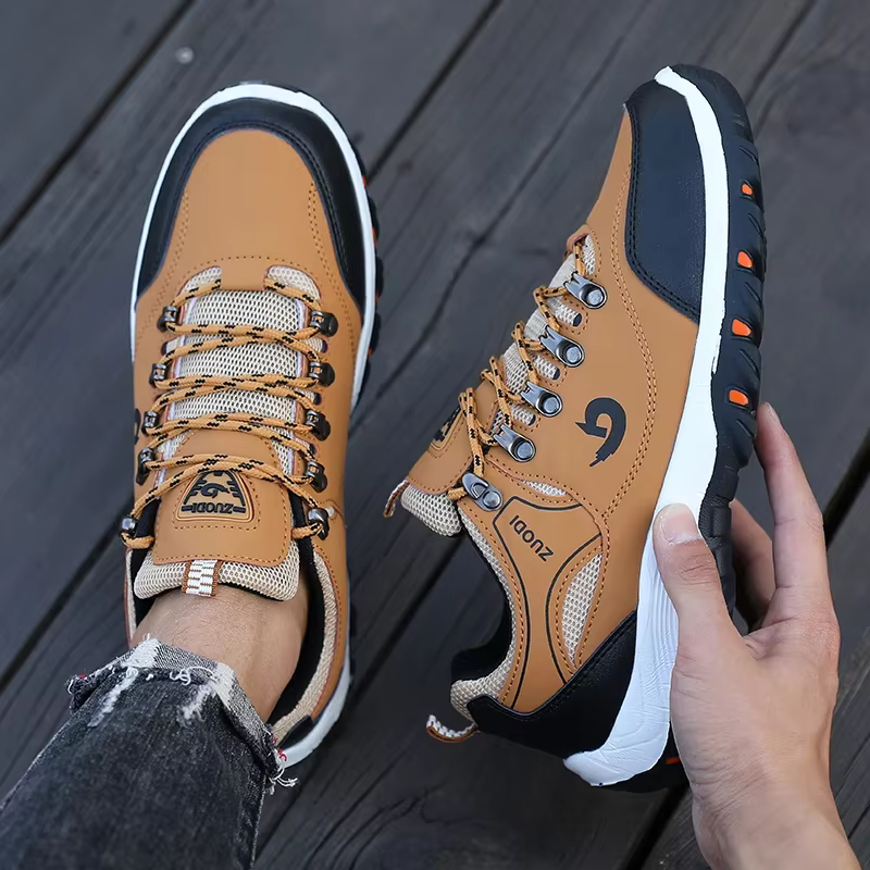 Bottes de randonnée baskets noires pour hommes chaussures d'alpinisme imperméables et durables