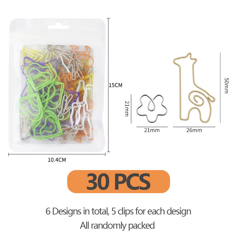 30 pièces Kawaii papier Clips signet papeterie Scrapbook gadget fournitures scolaires bureau mignon bureau orgainzer accessoires