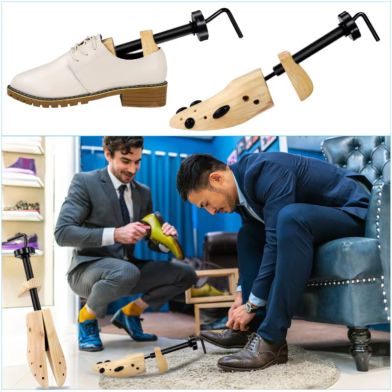 1 pièce Embauchoirs en bois réglables et extensibles pour hommes
