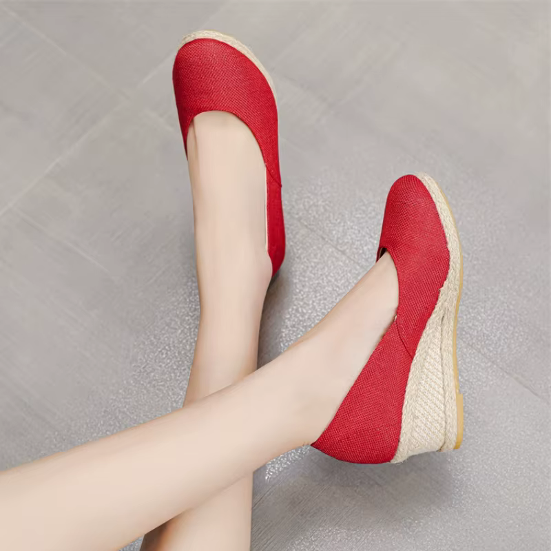 Espadrilles à semelles compensées pour femmes