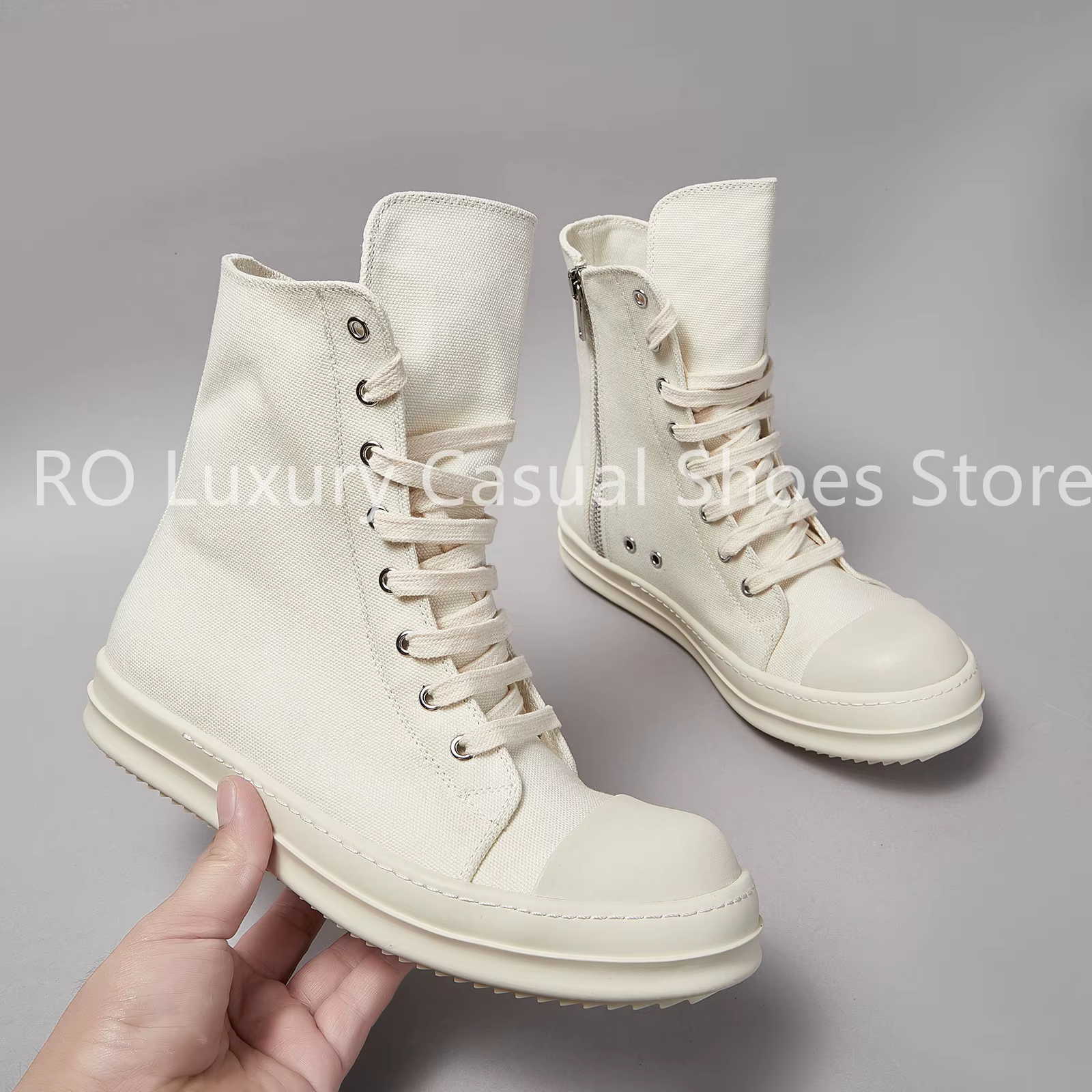 Chaussures décontractées beiges et blanches pour hommes