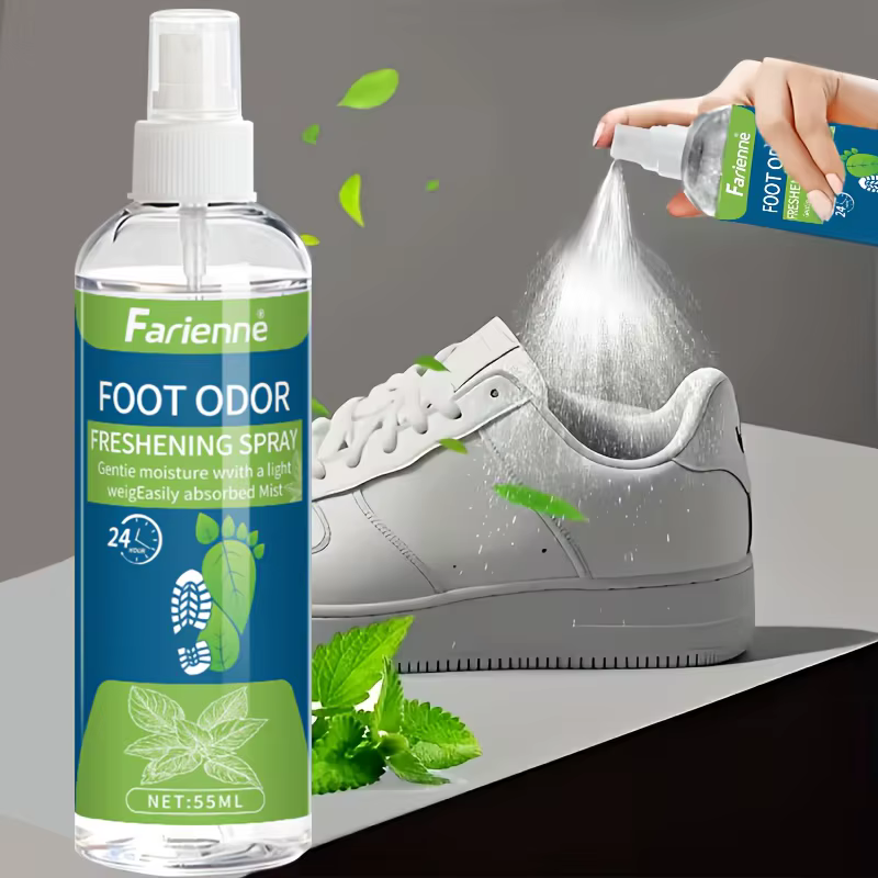 Spray Désodorisant pour Chaussures 55ml Parfum Citron Anti-Odeur Pieds