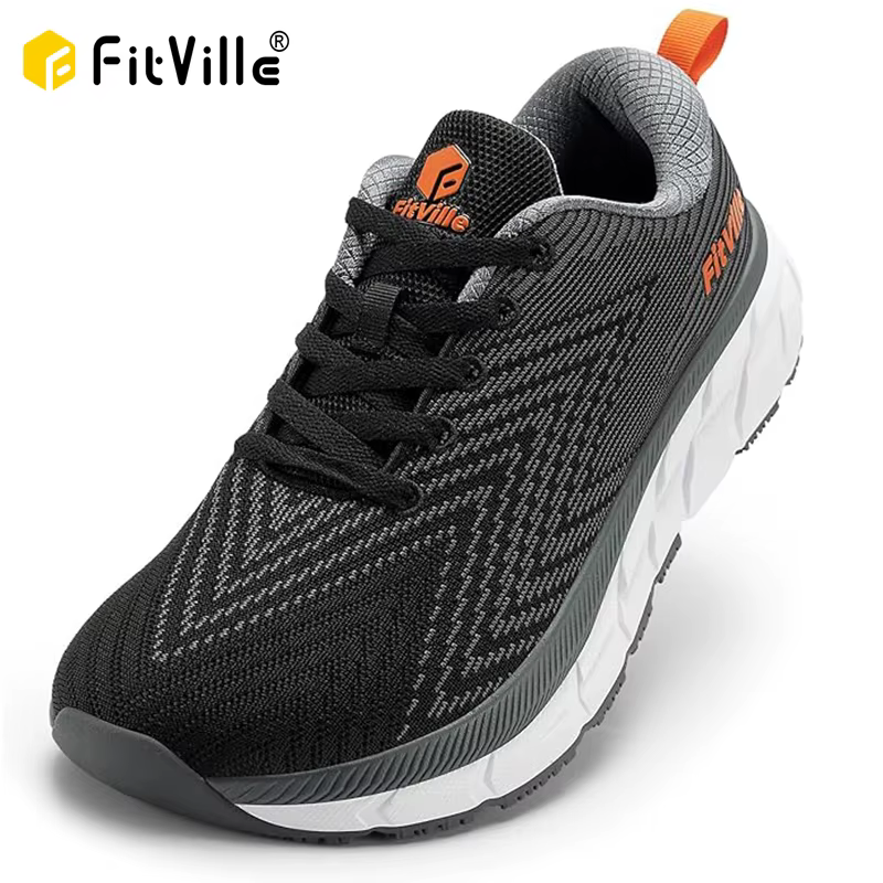 Chaussures pour hommes boîte à bout large rembourré largeur extra