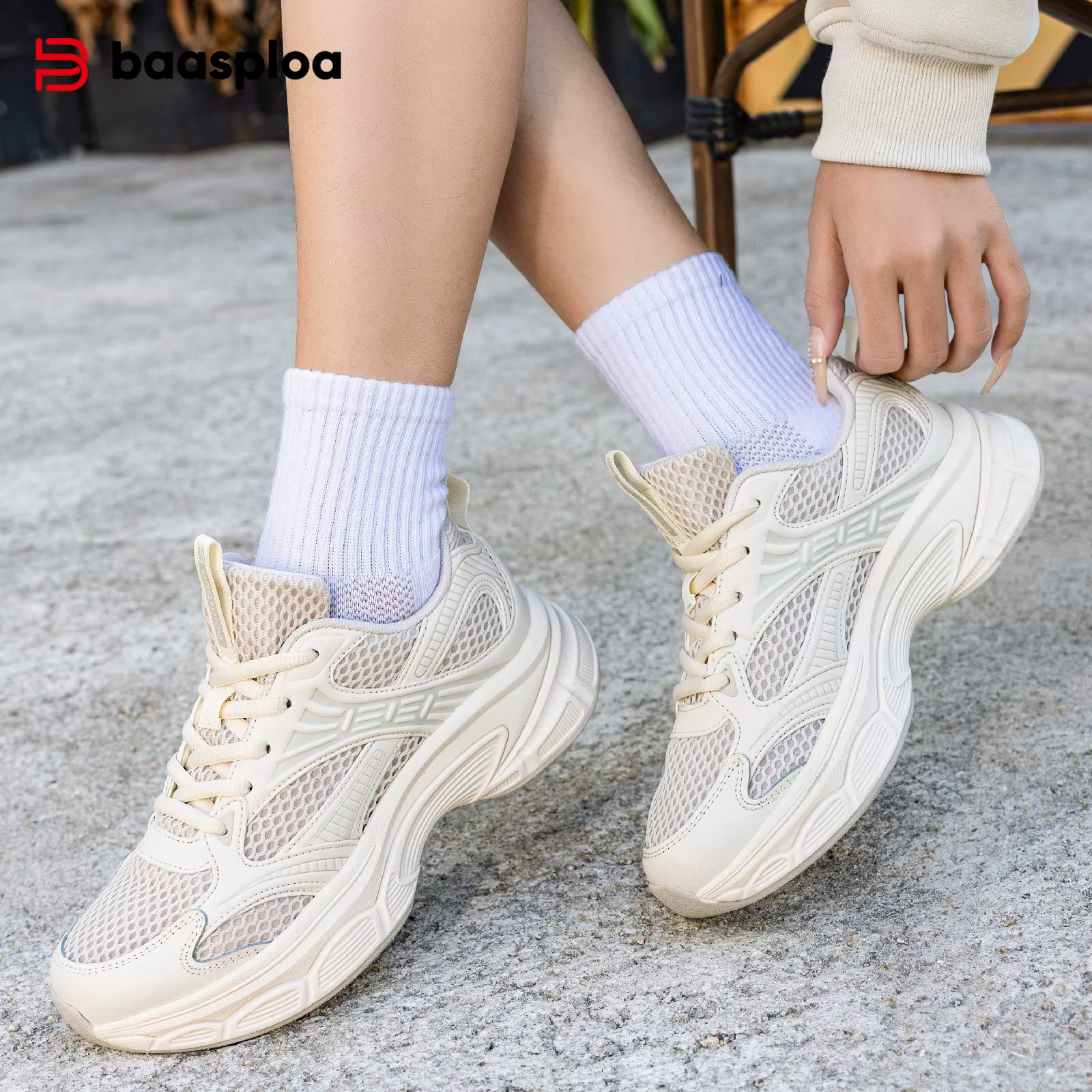 Baasploa – chaussures de course légères en maille respirante pour femmes