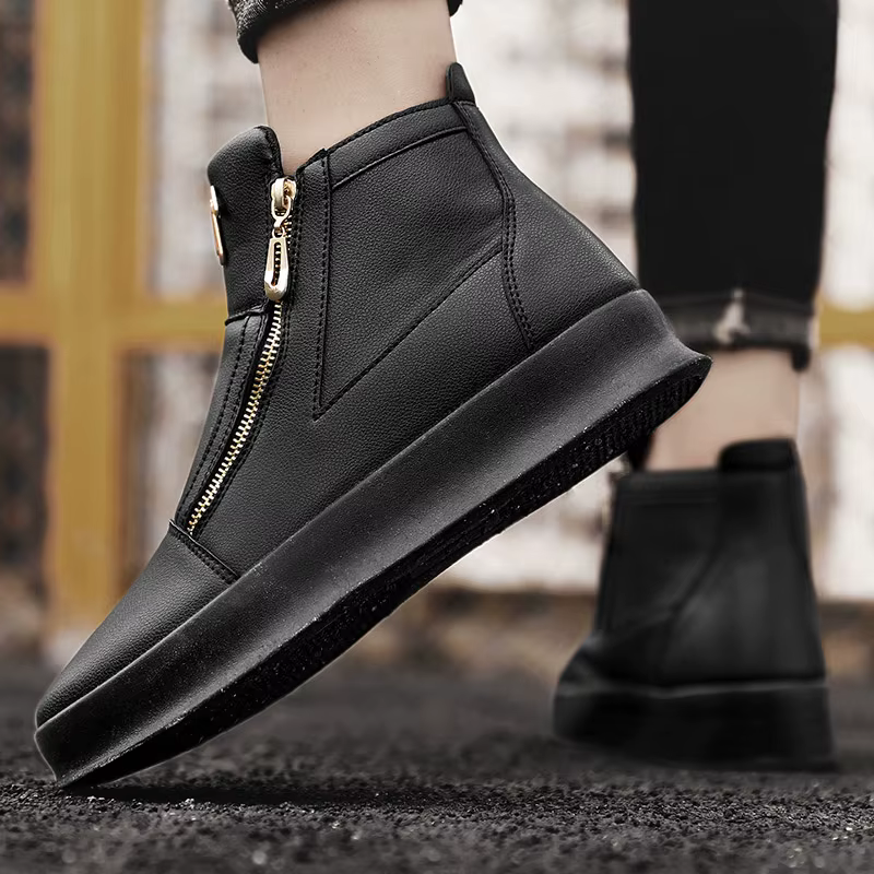 Marque de mode hommes baskets hautes offre spéciale plate-forme blanche chaussures décontractées