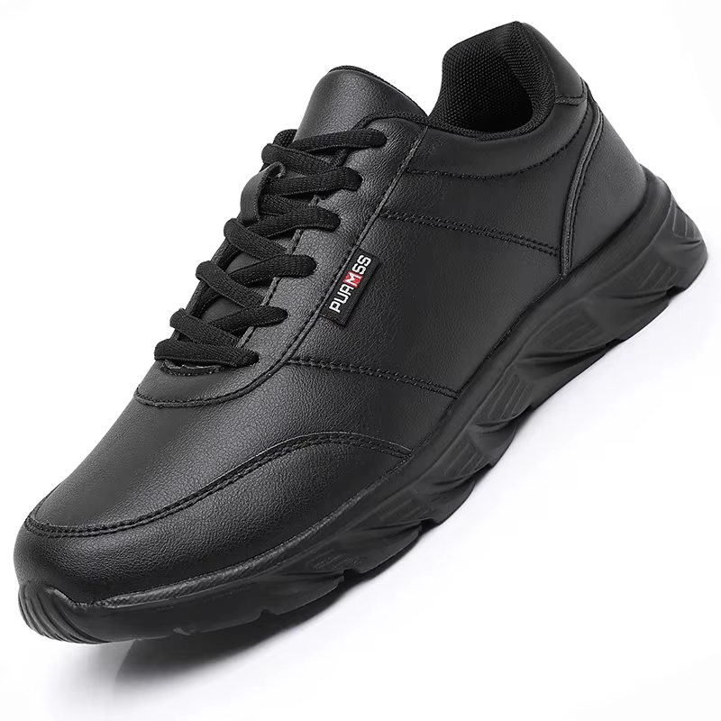 Nouveaux hommes baskets mode cuir PU chaussures décontractées