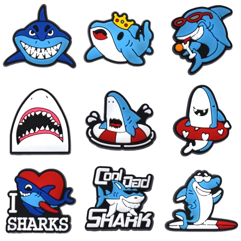 Breloques de chaussures de requin pour Crocs