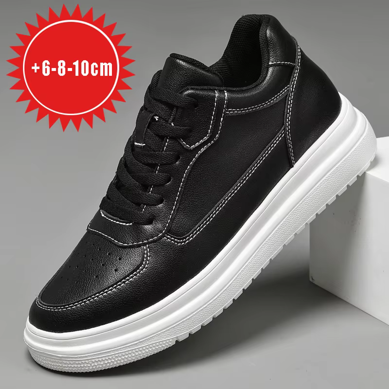 Chaussures d'ascenseur rehaussantes en cuir véritable pour hommes